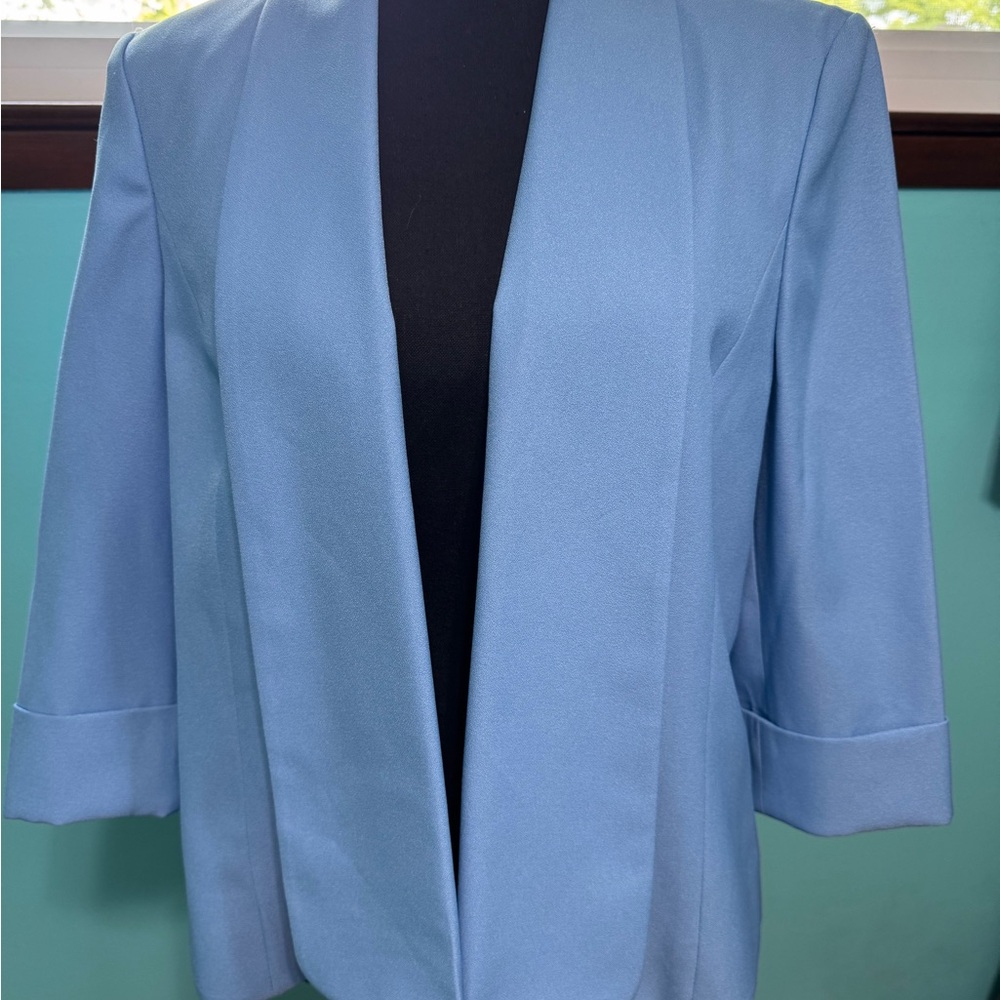 Kasper Open Front 3/4 Cuffed Sleeves Blazer